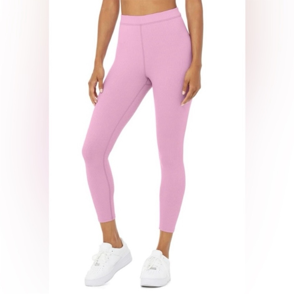 NWOT Alo Yoga Ribbed High-Waist 7/8 Blissful Leggings